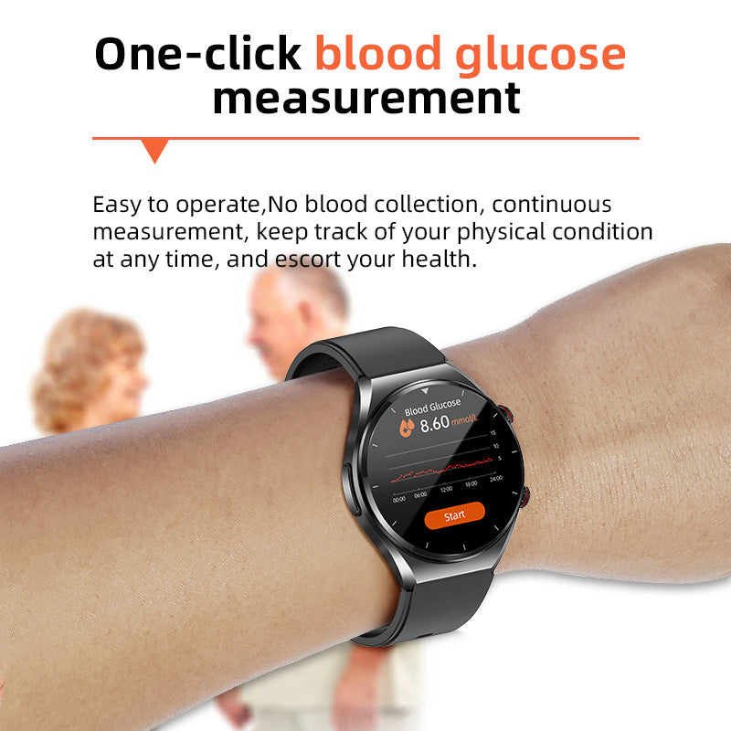 One-Click Blood Glucose Measurement|Blood Glucose Blood Pressure ECG|ECG HRV Heart Rate Monitoring Smart Health Watch
