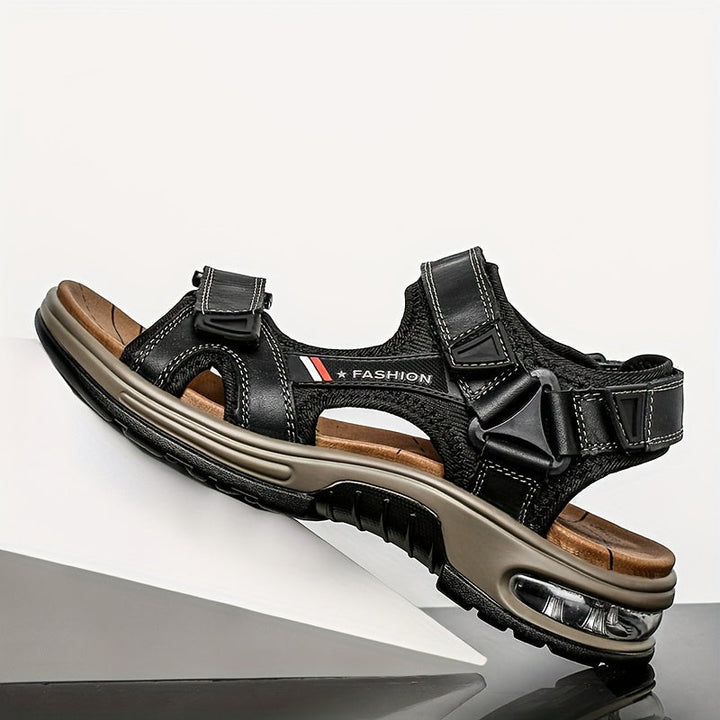 Premium Leather Beach Sandals for Men – Adjustable and Cushioned