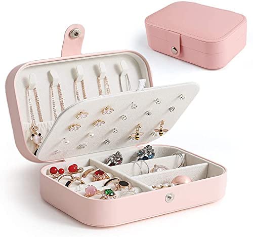 Double-Layer Portable Leather Jewelry Box