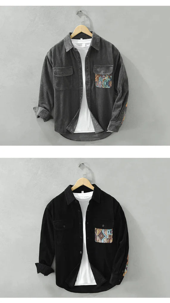 Men's Vintage Long Sleeved Shirt  Classic Style with Timeless Appeal