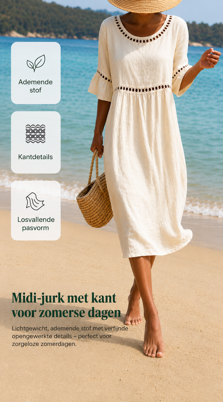 Amara™ | Elegant Tummy-Concealing Midi Dress