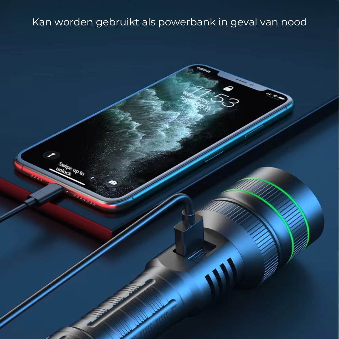 Extremely Bright and Zoomable LED Flashlight - PowerBeam