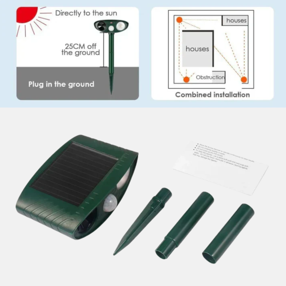 Ultrasonic Chipmunk Repeller and Solar Powered
