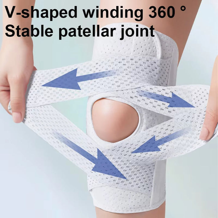 Knee Support with Adjustable Compression System