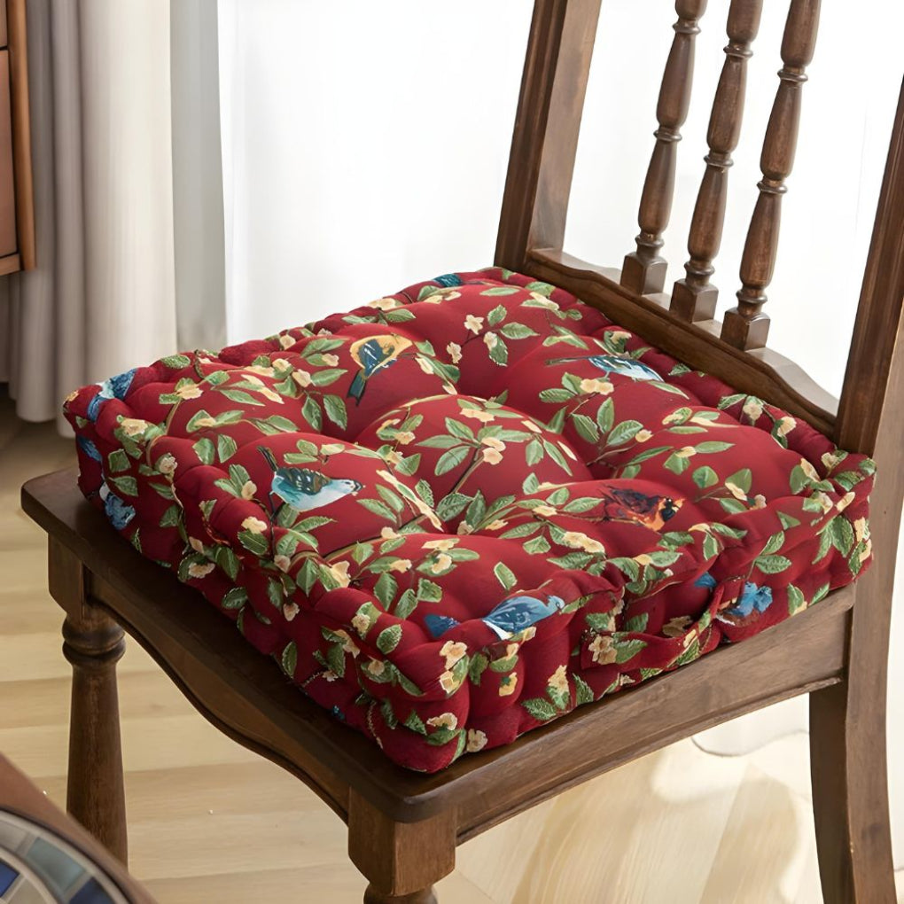 Thick Padded Seat Pad with Ties for Dining or Patio Chairs