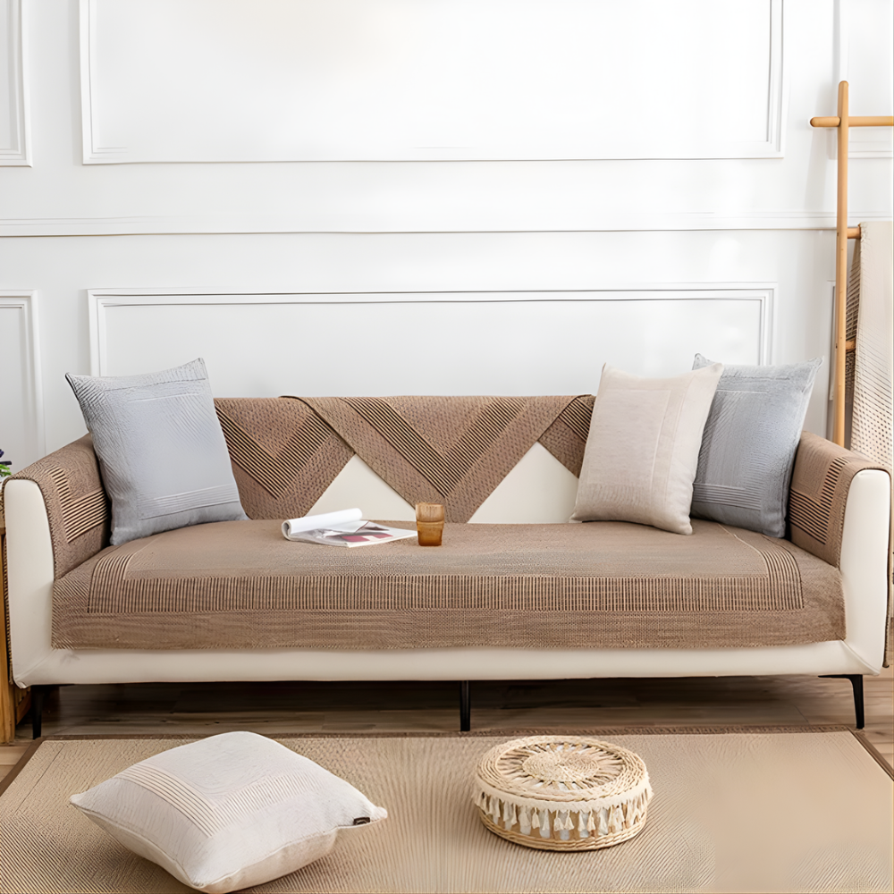 Linen Sofa Cover Set