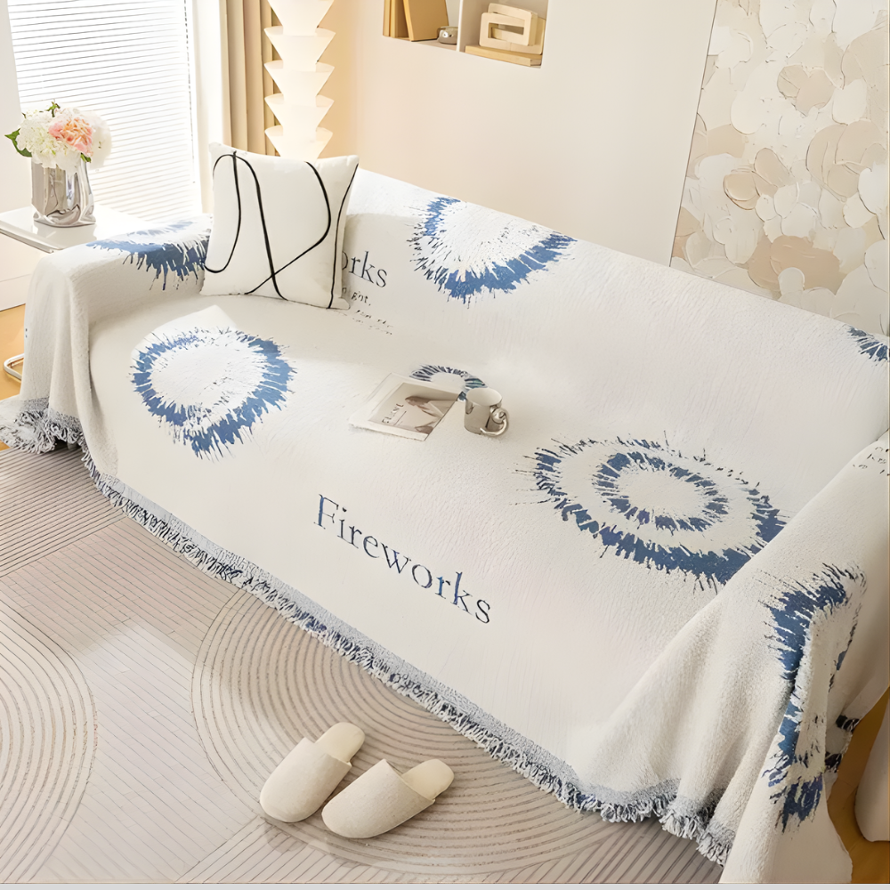 Double‑Sided Plush Yarn Sofa Cover