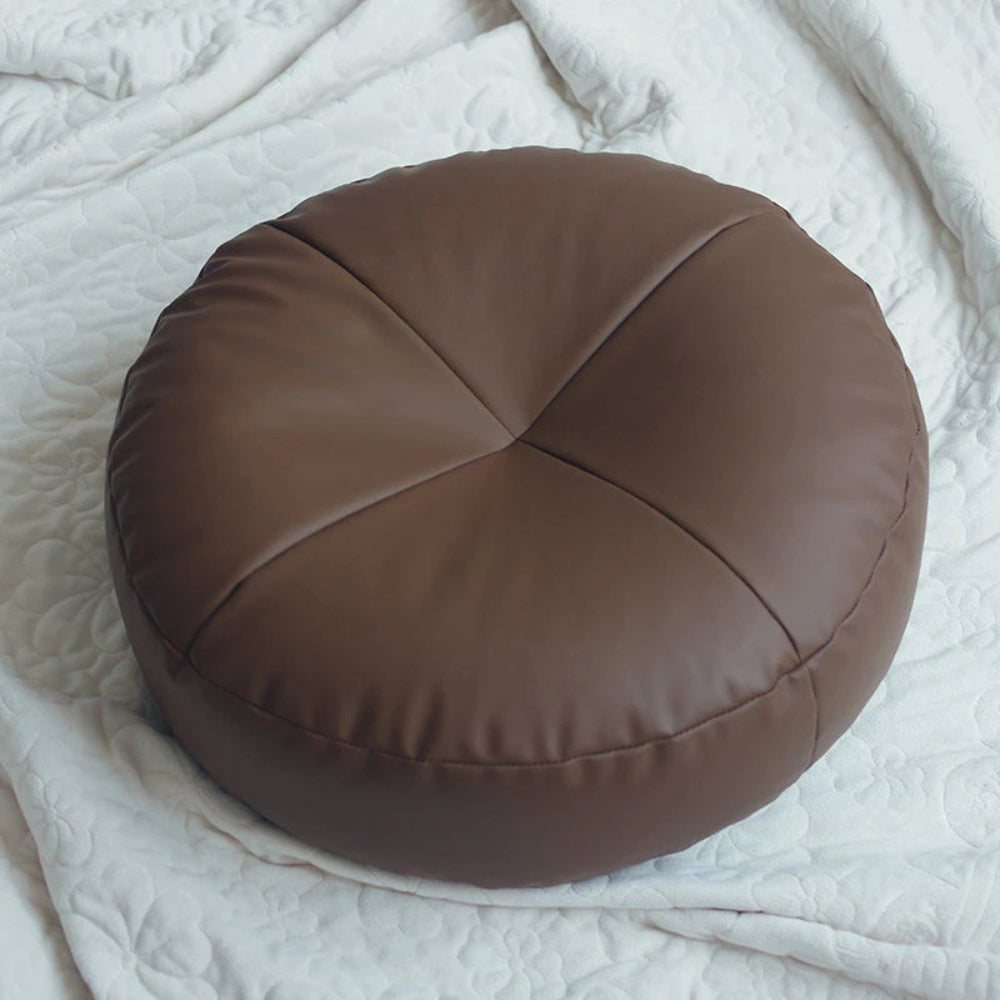 Nappa Leather Japanese Style Cushion – Minimalist Comfort with a Luxurious Touch