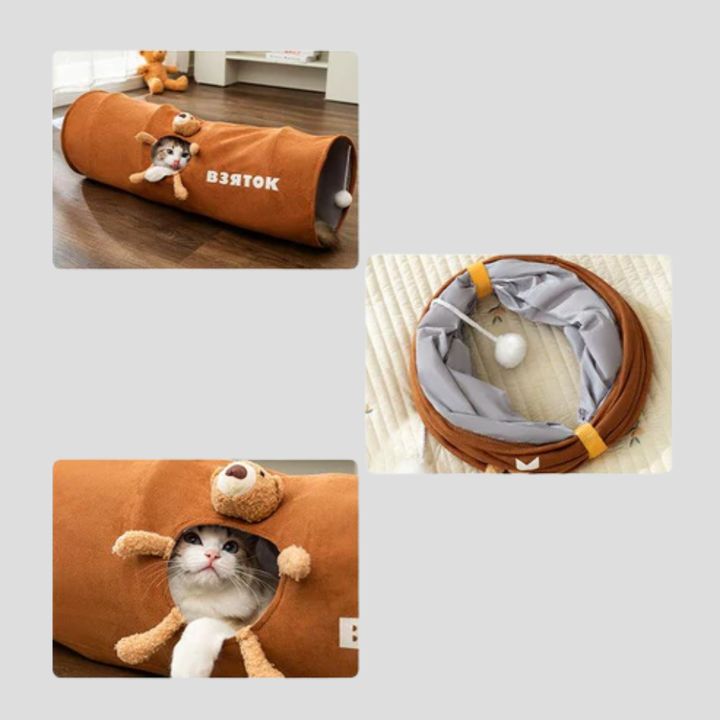 Foldable Cat Tunnel Interactive Indoor Play Tube