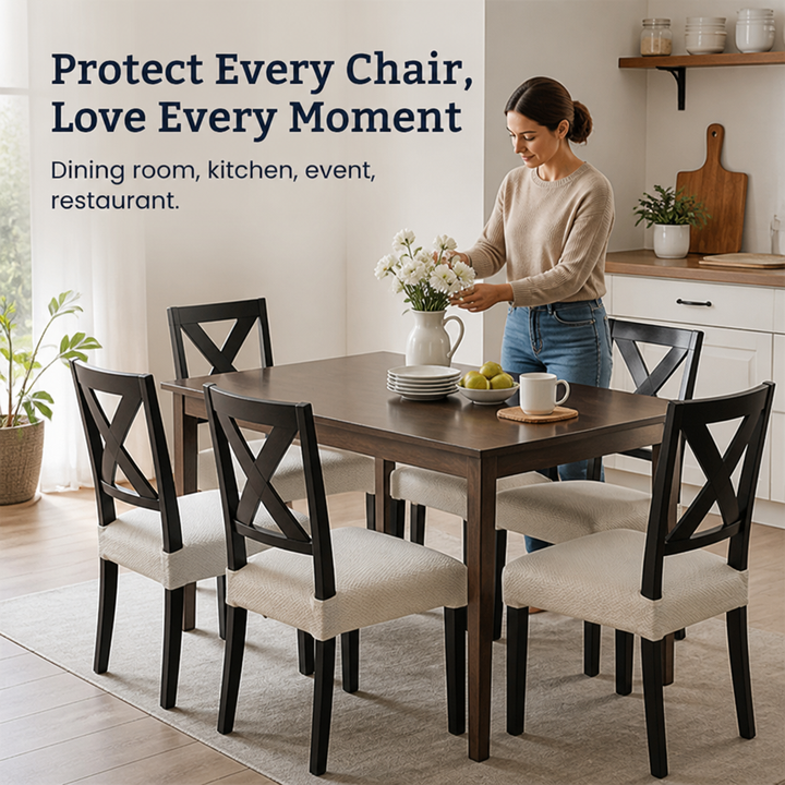 Waterproof Stretch Woven Chair Covers, Non-Slip Jacquard Polyester