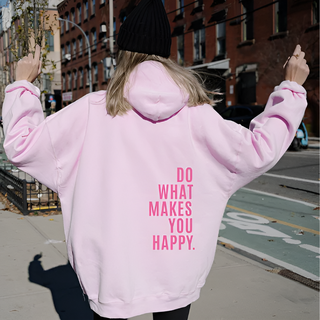 Unisex Happy Hooded Sweatshirt