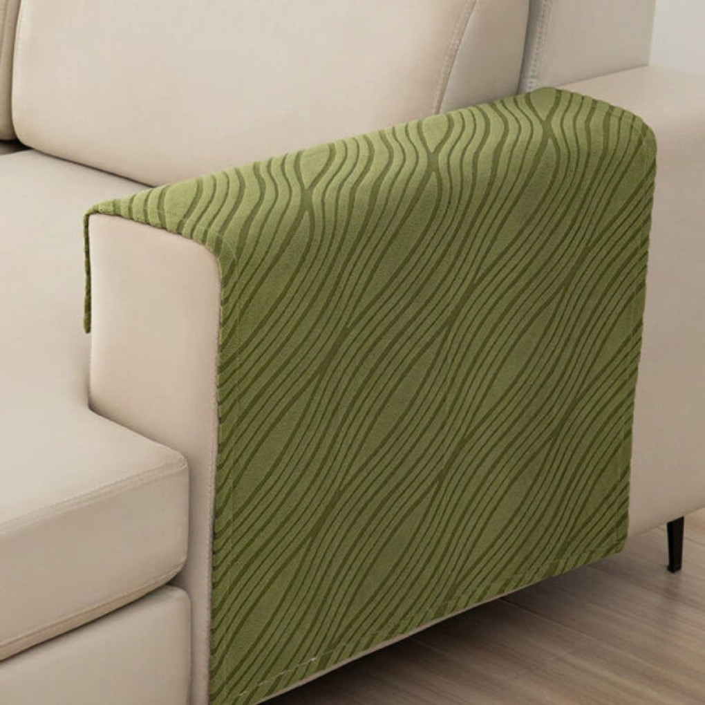 Soft Furry Non-Slip Sofa Armrest Cover Set