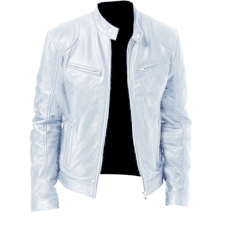 Joren™ | Timeless Leather Jacket with Zip