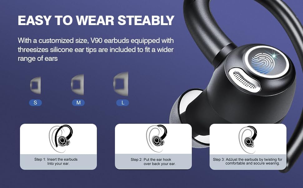 Wireless Bluetooth 5.3 Sports Earbuds with Noise Reduction and 48 Hours Playtime – Zeyora