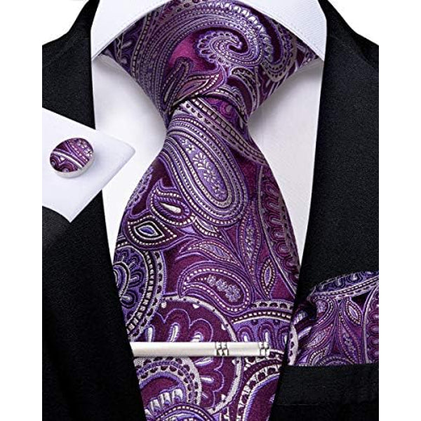 Men's paisley tie set – elegant accessories for weddings & events