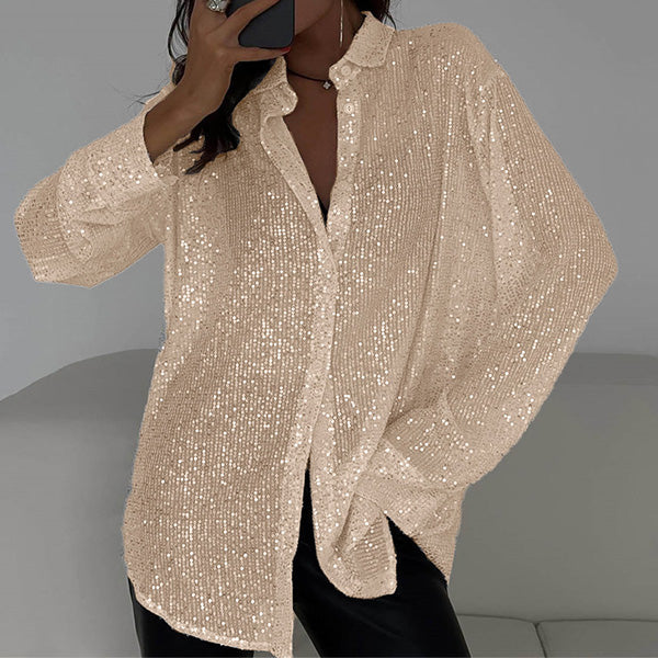 Loose Blouse with Sparkling Sequins – Celeste
