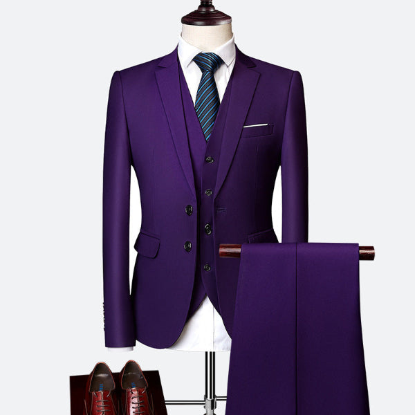 Luxe 3-Piece Slim Fit Suit for Men