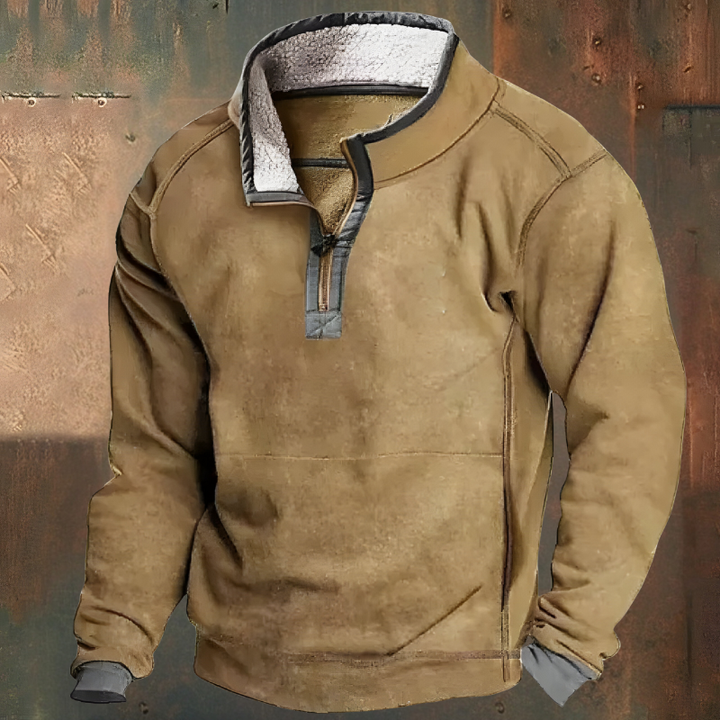 Roan™ | Casual Embroidered Half Zip Sweater