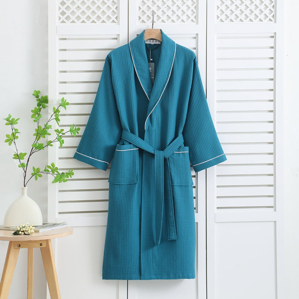 Lightweight Kimono Cotton Waffle Bathrobe