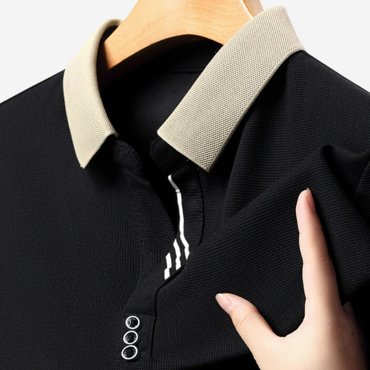 Casual Long-Sleeve Polo for Men