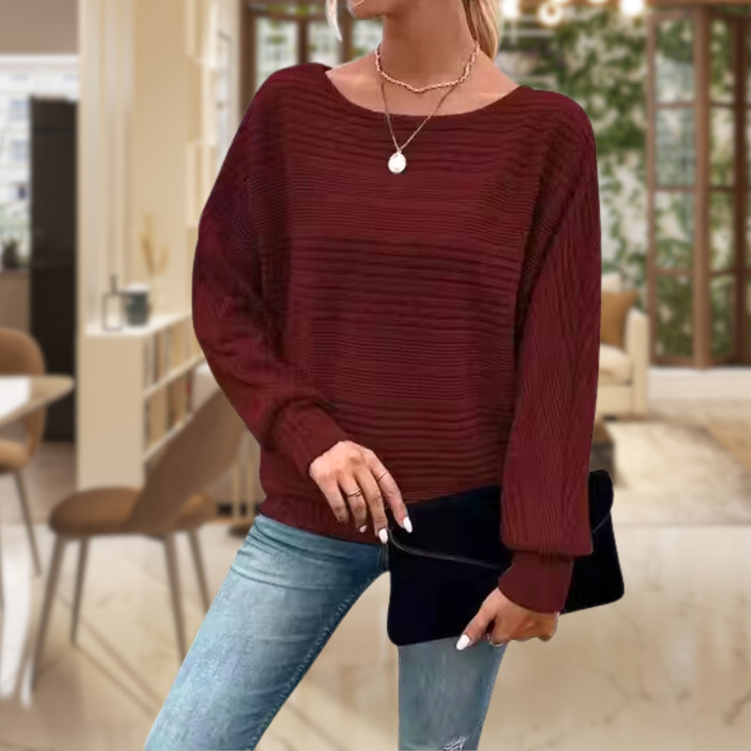Trendy Women's Sweater with Contemporary Texture - Emma