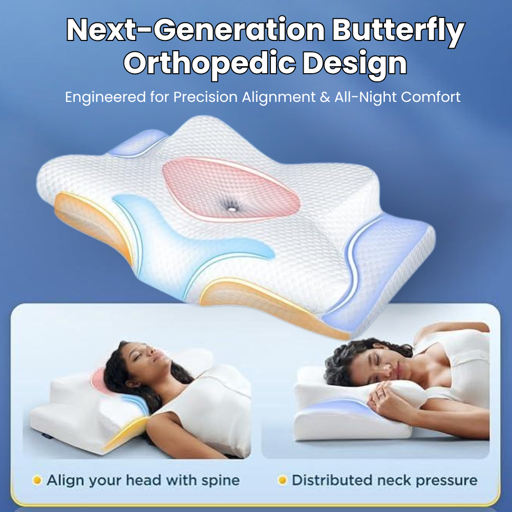 Anti-Snoring Pillow | Ergonomic Neck and Head Support | White