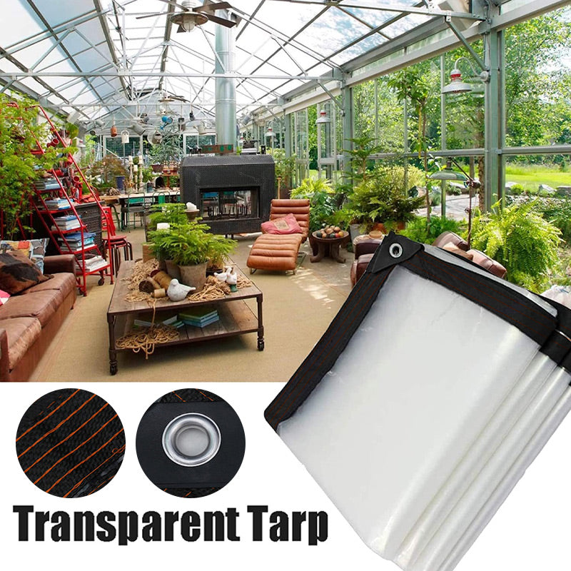 Clear Weatherproof Tarp for Garden, Patio and Outdoor Areas