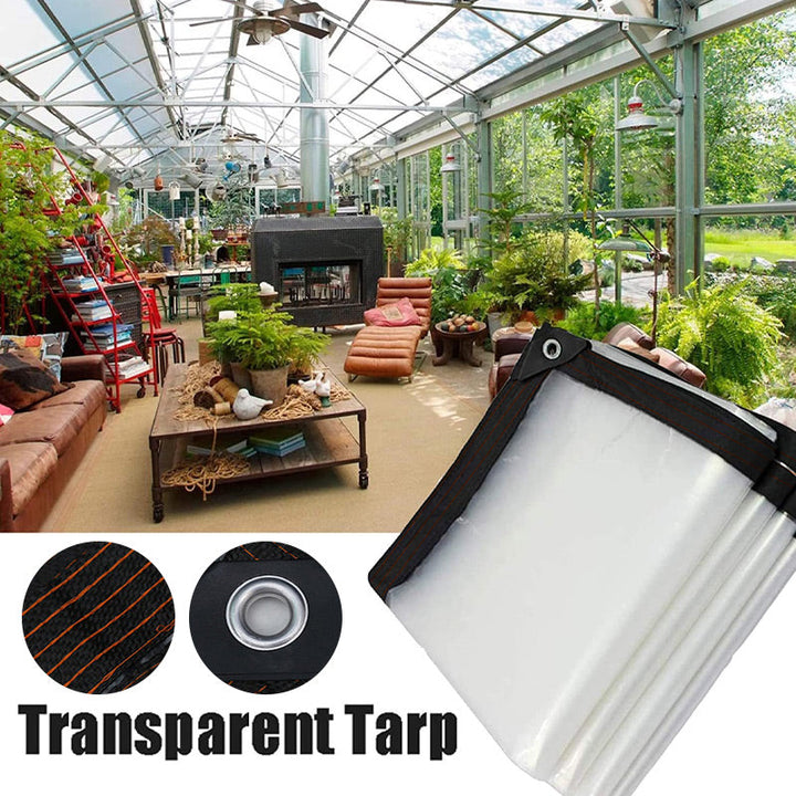 Clear Weatherproof Tarp for Garden, Patio and Outdoor Areas