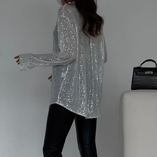Loose Blouse with Sparkling Sequins – Celeste