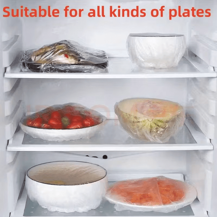 1000 Disposable Elasticated Food Covers, PE Bowl and Plate Covers 35 cm