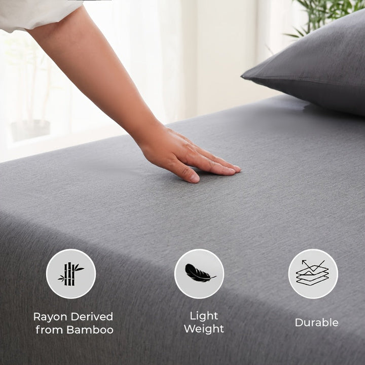Bamboo Fiber Fitted Sheet Summer Edition – Luxurious Breathable Comfort