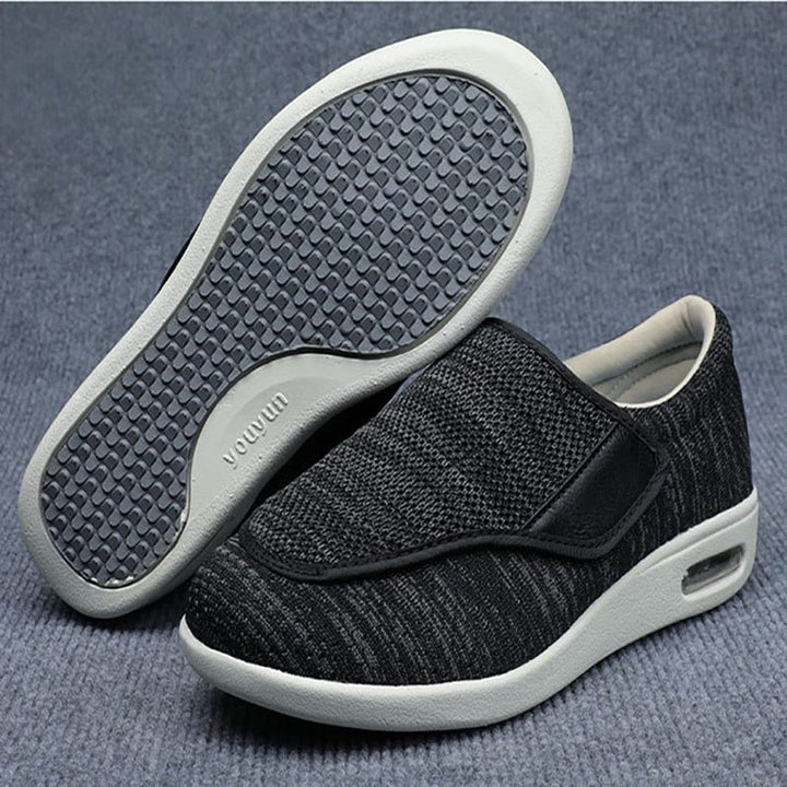 Wide Everyday Shoes with Hook-and-Loop Fastening – ComfortEase