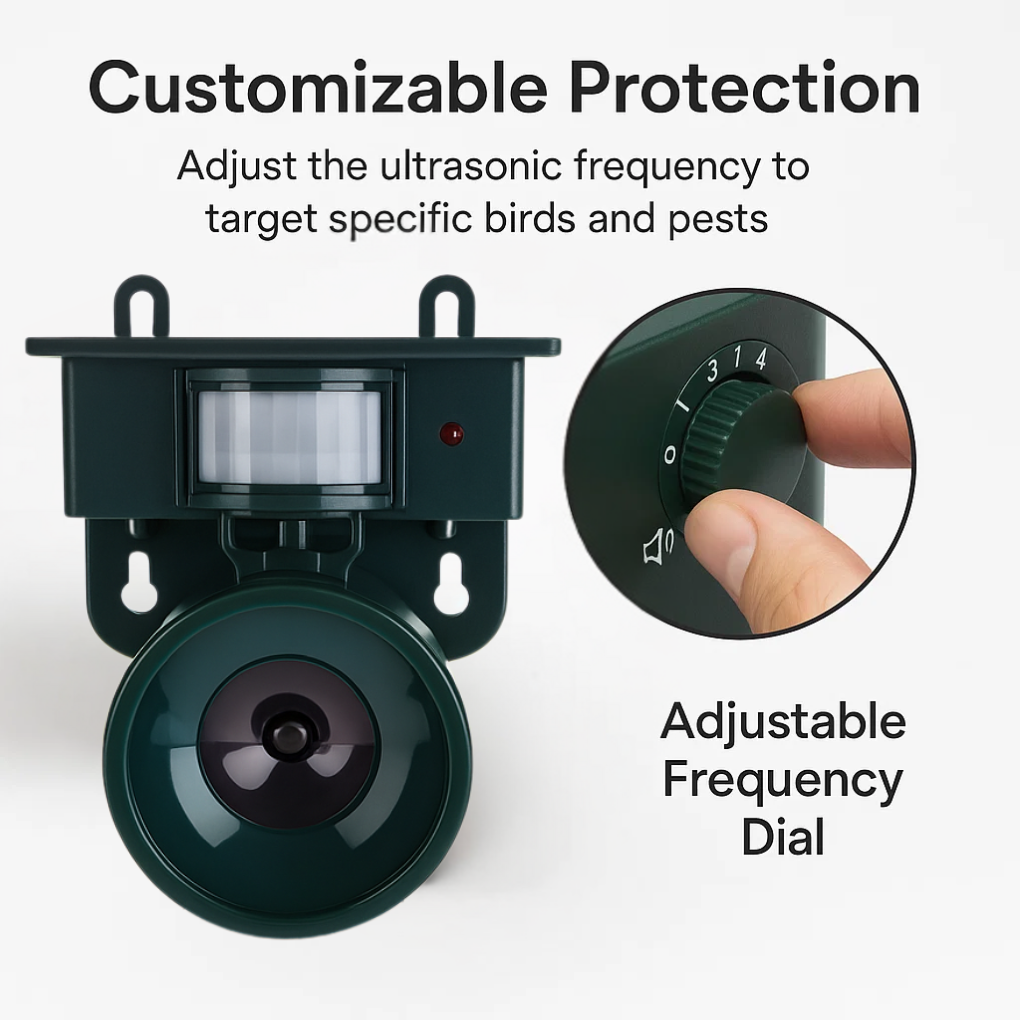 Premium Motion Sensor Bird Repeller and Scarer