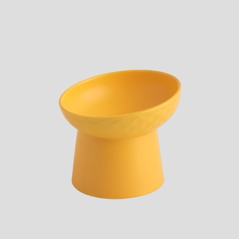 Nordic Style Tilted Ceramic Cat Bowl