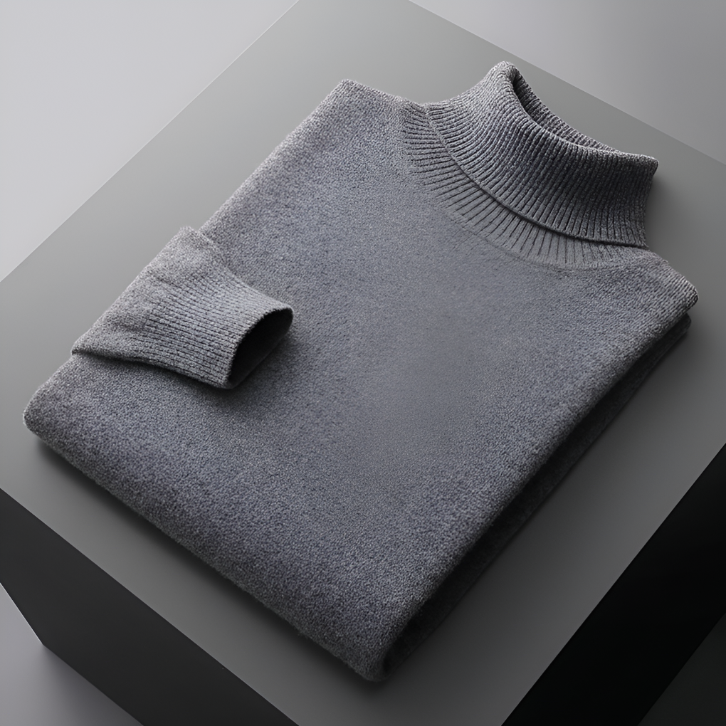 High-Quality Men’s Fine wool Turtleneck Sweater
