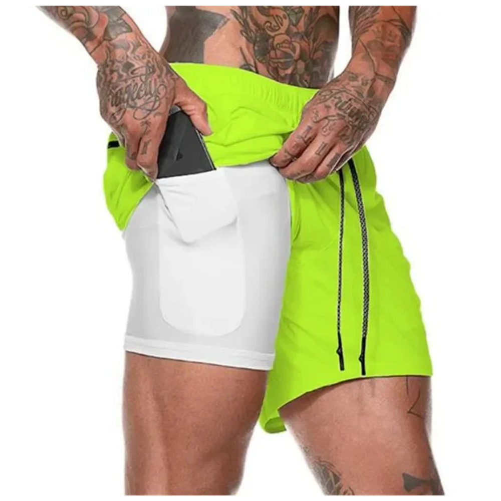 2-in-1 Men's Sport Shorts – Engineered for Performance and Comfort