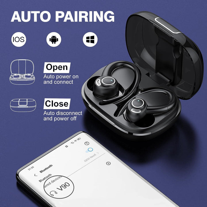 Wireless Bluetooth 5.3 Sports Earbuds with Noise Reduction and 48 Hours Playtime – Zeyora