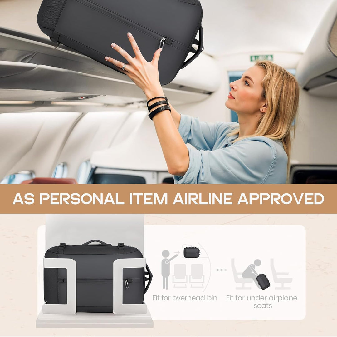 40L Expandable Waterproof Travel Rucksack with USB Port & 17” Laptop Compartment – AirVoyage (Buy 1, Get 1 FREE Promo)