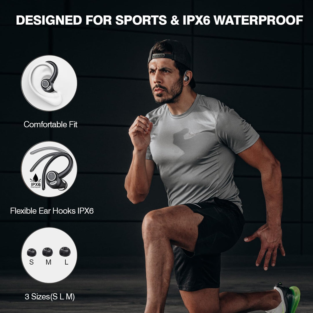 Wireless Bluetooth 5.3 Sports Earbuds with Noise Reduction and 48 Hours Playtime – Zeyora