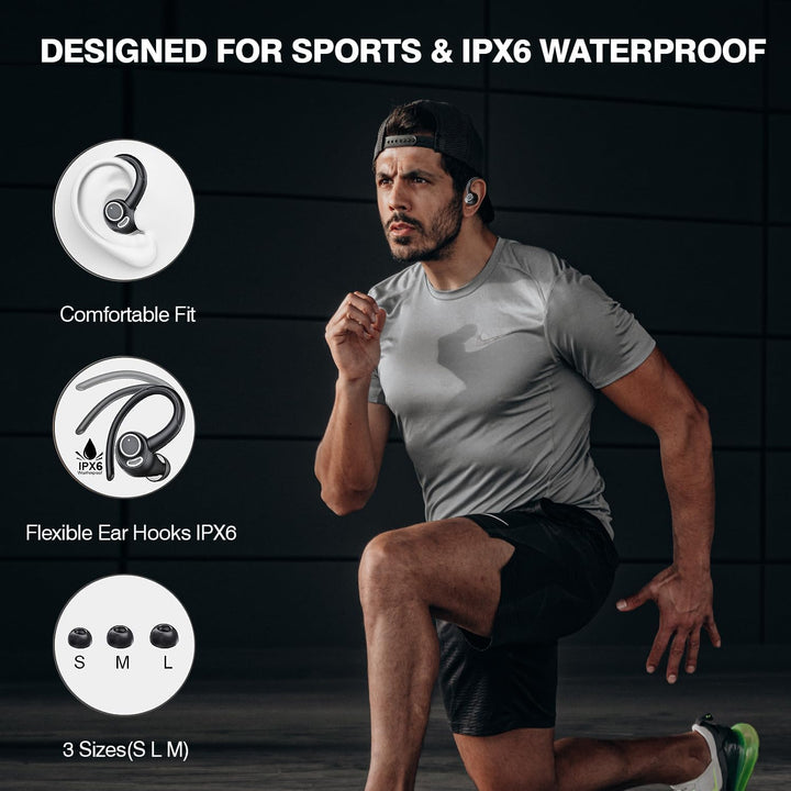 Wireless Bluetooth 5.3 Sports Earbuds with Noise Reduction and 48 Hours Playtime – Zeyora