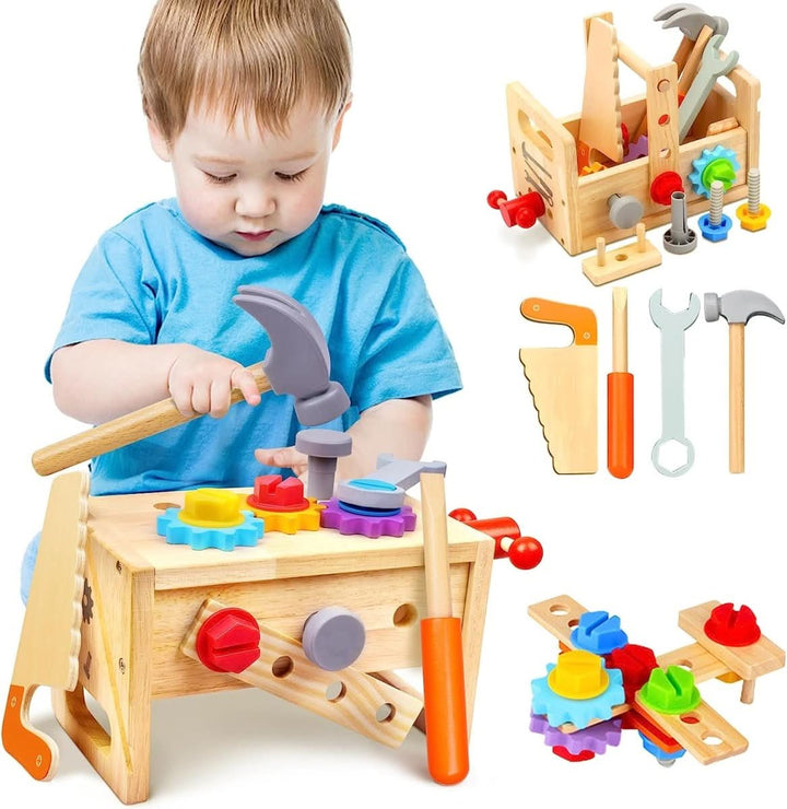 Wooden Kids' Toolbox – Creative Toolbox for Play and Motor Skill Development from 6 Months