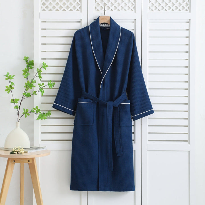 Lightweight Kimono Cotton Waffle Bathrobe