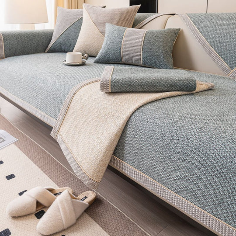 Linen Sofa Cover Set