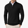 Men’s Pullover with Quarter Zip and Ribbed Hem