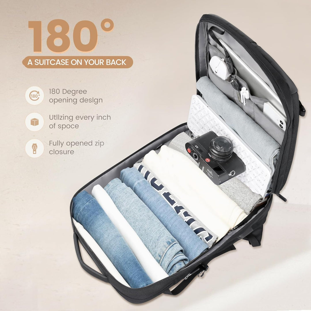 40L Expandable Waterproof Travel Rucksack with USB Port & 17” Laptop Compartment – AirVoyage (Buy 1, Get 1 FREE Promo)