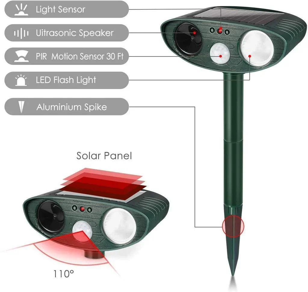 Ultrasonic Chipmunk Repeller and Solar Powered