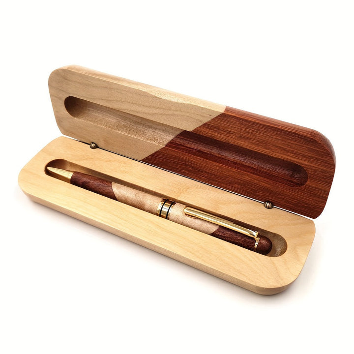 Premium Wooden Pen Box with Luxury Ballpoint Pen – Elegant and Professional