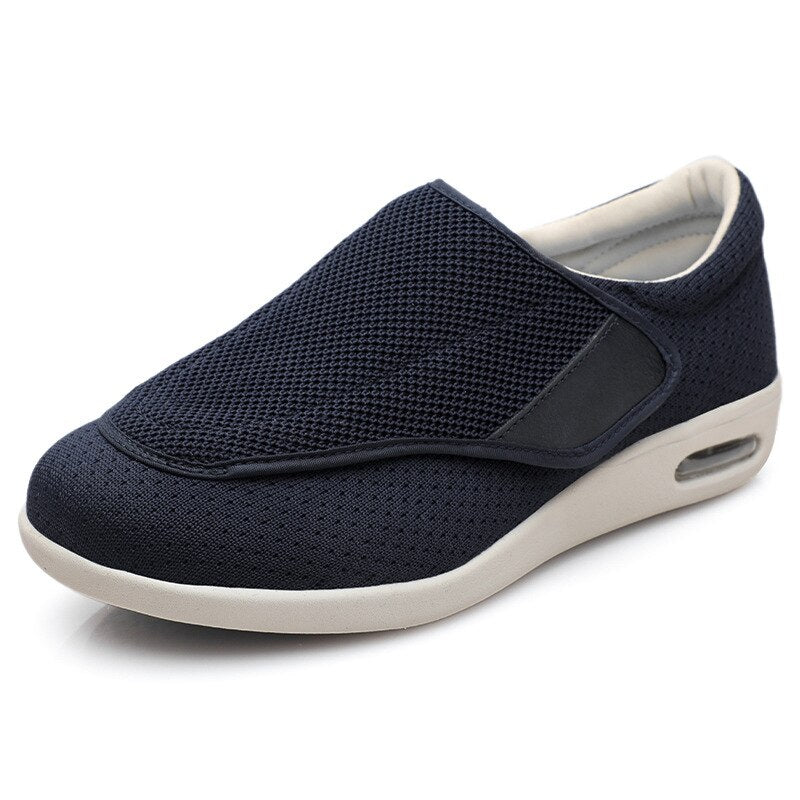Wide Everyday Shoes with Hook-and-Loop Fastening – ComfortEase