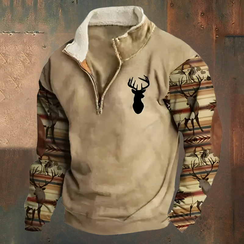 Roan™ | Casual Embroidered Half Zip Sweater