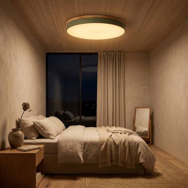 Round Disc Ceiling Light – Flat, Flush-Mounted Light